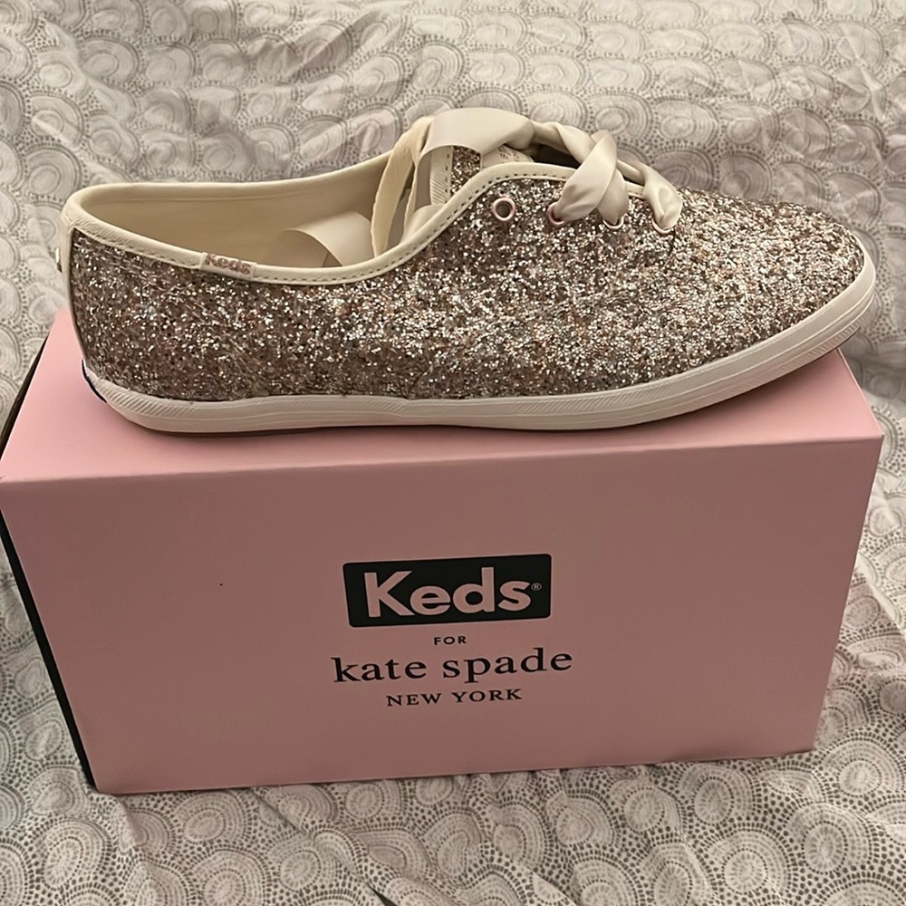 WIDE WIDTH 8.5 Keds x Kate Spade New York Champion Glitter Sneakers